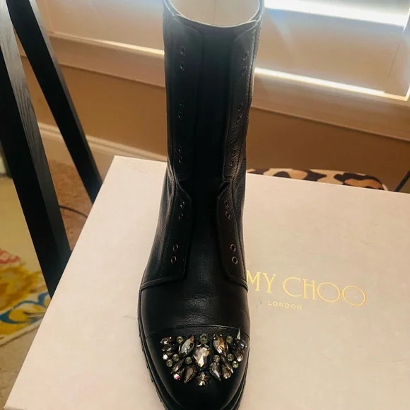 Jimmy Choo Black Embellished Moto Boots
New never worn - Picture 3 of 10